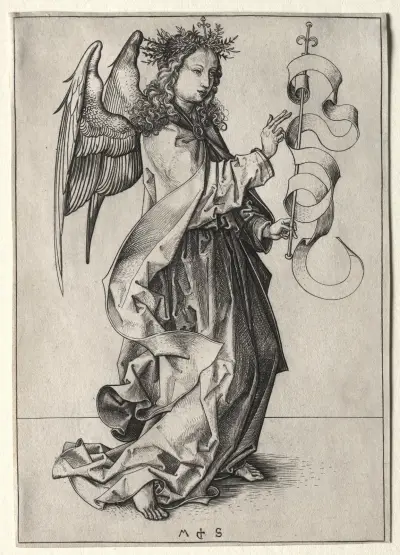 Ängeln från Bebådelsen av Martin Schongauer