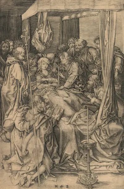 Jungfruns död av Martin Schongauer