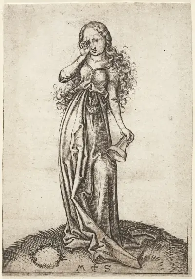 The third foolish Virgin av Martin Schongauer
