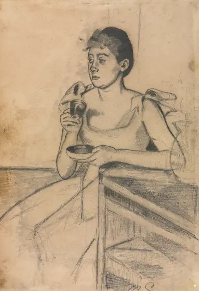 After-Dinner Coffee (recto) av Mary Cassatt