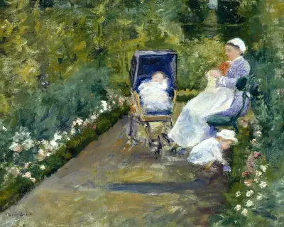Children in a Garden (The Nurse) av Mary Cassatt