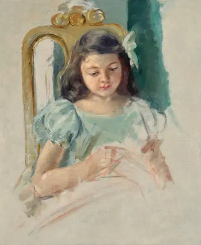 Françoise Seated in an Italian Chair av Mary Cassatt