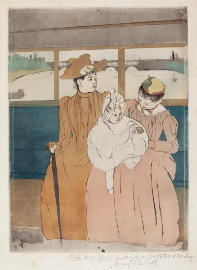 In the Omnibus, 1890 av Mary Cassatt