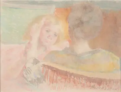 Mother Combing Sara’s Hair (No. 2) av Mary Cassatt