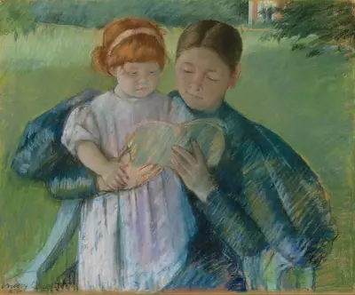 Nurse Reading to a Little Girl av Mary Cassatt