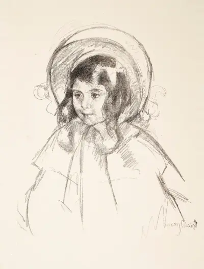 Sara s převlekem a čepicí, Mary Cassatt
