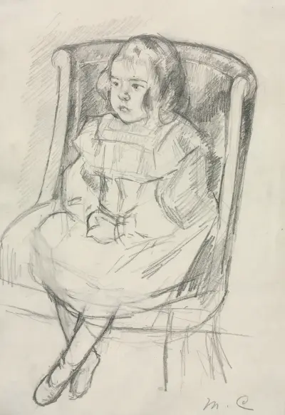 Simone Seated av Mary Cassatt