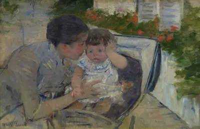 Susan Comforting the Baby av Mary Cassatt