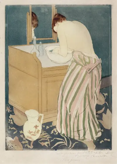 Woman Bathing av Mary Cassatt