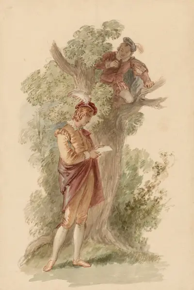 A scene from Love’s labour’s lost – act IV, sc. 3. av John Massey Wright