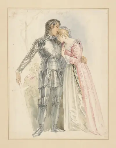 Henry IV [pt. 1, act II, sc. 3, Hotspur and Lady Percy] av John Massey Wright