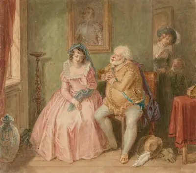 Illustrationer till Shakespeares Falstaff-pjäser Pl.07 av John Massey Wright