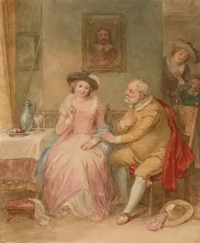Illustrationer till Shakespeares Falstaff-pjäser Pl.09 av John Massey Wright