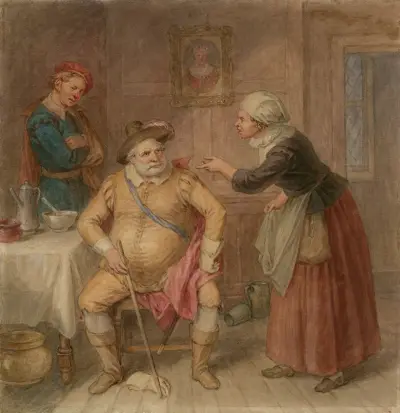 Illustrationer till Shakespeares Falstaff-pjäser Pl.11 av John Massey Wright