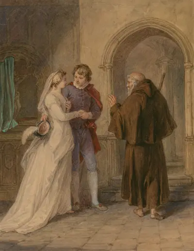 Scener ur Hamlet och Romeo och Julia av John Massey Wright