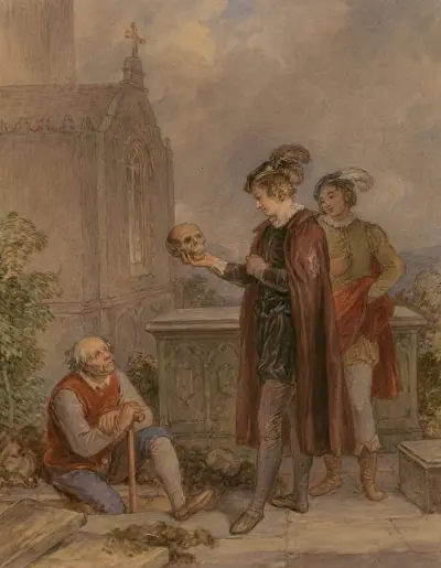 Scenes from Hamlet and Romeo and Juliet 2 av John Massey Wright