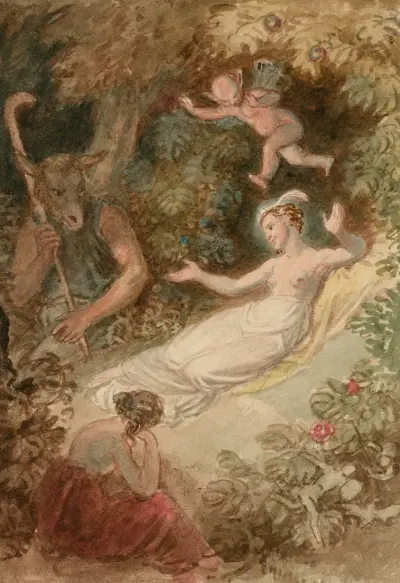 Scener ur En midsommarnattsdröm 1 av John Massey Wright