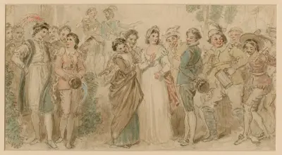 Postavy ze tří Shakespearových komedií – č. 3, John Massey Wright