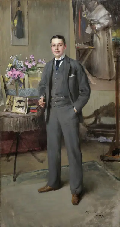 Herrenportrait av Vittorio Matteo Corcos