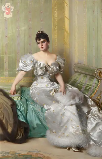Portrait of Corinna Salmon av Vittorio Matteo Corcos