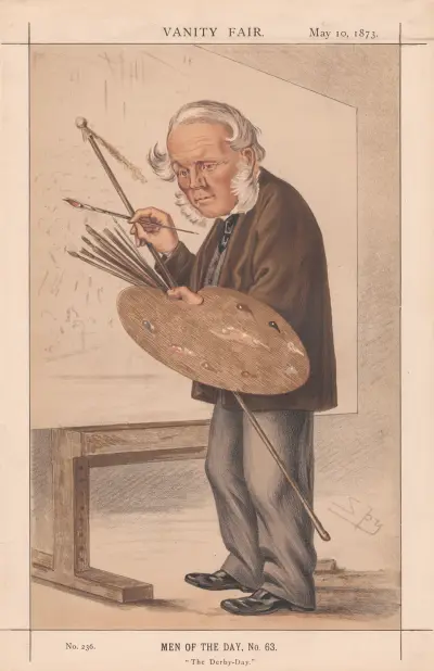 Artists. ‘The Derby-Day’. Mr. William P. Frith. 10 May 1873 av Leslie Matthew Ward