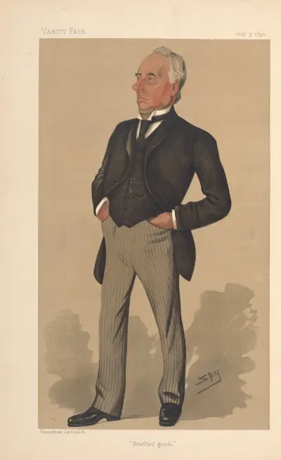 Affärsmän och imperiebyggare. ‘Bradford goods’. Sir Henry Mitchell, F.P. – 5 juli 1890 av Leslie Matthew Ward