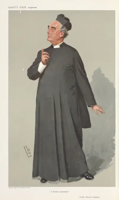 Prästerskap. 'En modern Savonarola'. Fader Bernard Vaughan. 30 januari 1907 av Leslie Matthew Ward