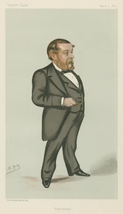 Läkare och vetenskapsmän. 'Astronomi'. Mr. Richard Anthony Proctor. 3 mars 1883 av Leslie Matthew Ward