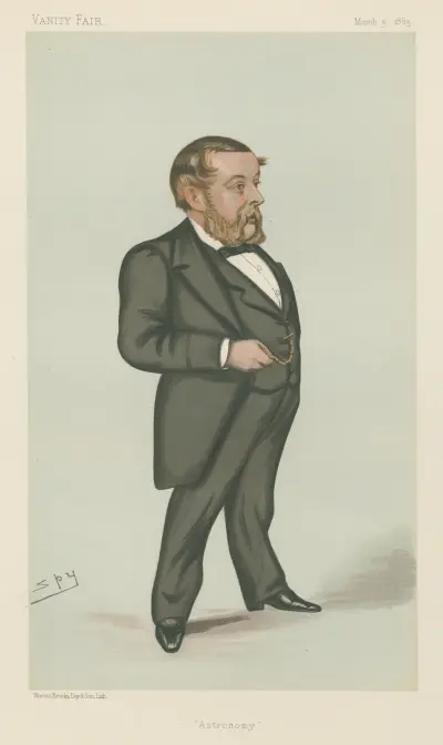Läkare och vetenskapsmän; 'Astronomi', Mr. Richard Anthony Proctor, 3 mars 1883 av Leslie Matthew Ward