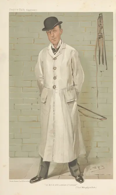 Fox Hunters. ‘An M.F.H. with a scene of humour’. Lord Willoughby de Broke. 23 November 1905 av Leslie Matthew Ward