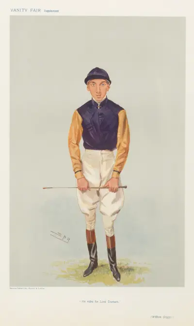 Jockeys; 'He Rides for Lord Durham' av Leslie Matthew Ward