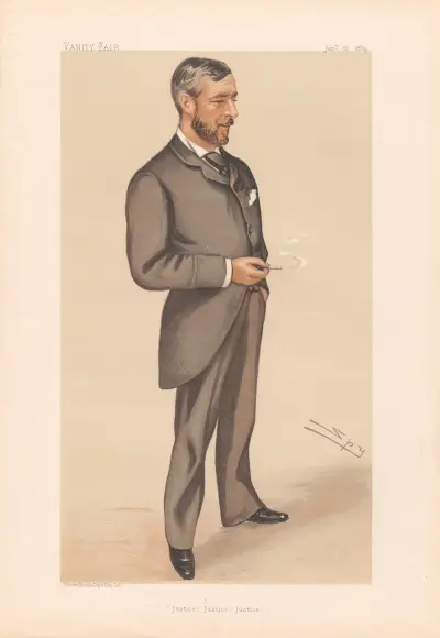 Justice! Justice! Justice! – Sir Edward Baldwin Malet. 12 Jan. 1884 av Leslie Matthew Ward