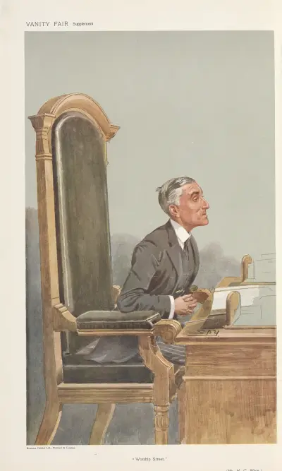 Legal; ‘Worship Street’, H.C. Biron, March 27, 1907 av Leslie Matthew Ward