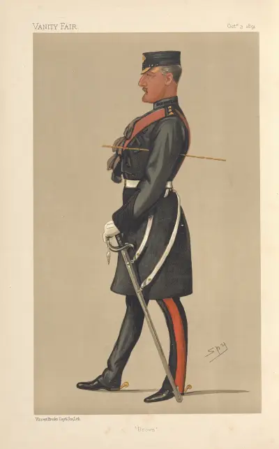 Militär och flotta; 'Bro överste den ärade Herbert Francis Eaton', 8 oktober 1891 av Leslie Matthew Ward