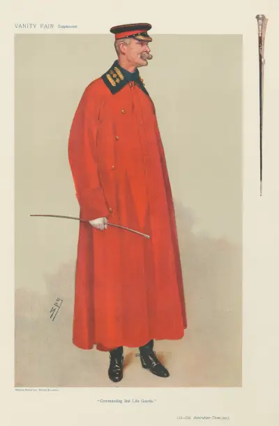 Military and Navy; ‘Commanding 2nd Life Guards’, Lieutenent Colonel Anstruther Thompson av Leslie Matthew Ward