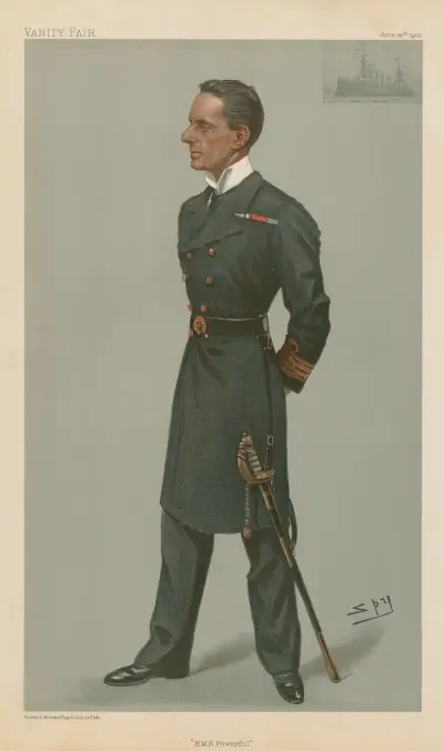 Military and Navy; „H.M.S. Powerful“, Hon. Captain Hedworth Lambton, 28. Juni 1900 von Leslie Matthew Ward