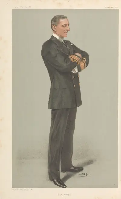 Militärt och marin; ”Navy Control”, konteramiral William Henry May, 26 mars 1903 av Leslie Matthew Ward