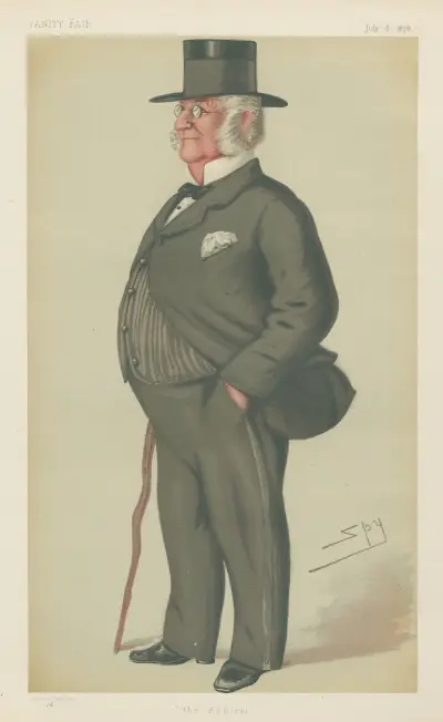 Military and Navy; ‘The Admiral’, Sir James Dalrymple Horn Elphinstone, July 6, 1878 von Leslie Matthew Ward