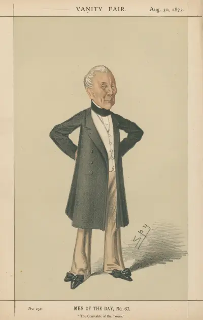 Militär und Marine; „The Constable of the Tower“, L.N. Gomm, 30. August 1873 von Leslie Matthew Ward
