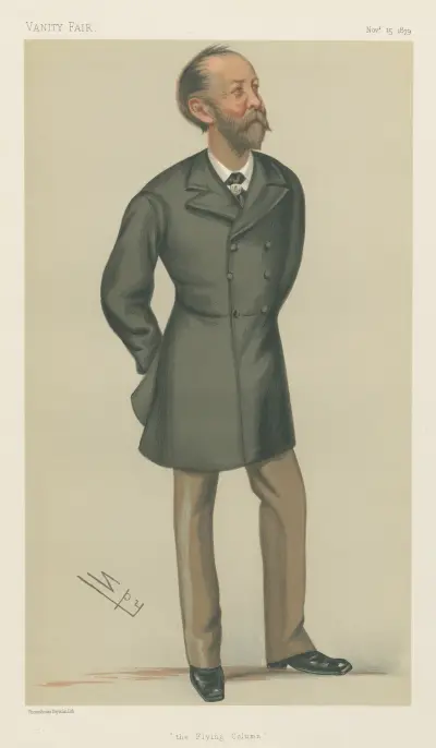 Militär och flotta; 'Den flygande kolonnen', brigadgeneral Sir Evelyn Wood, 15 november 1879 av Leslie Matthew Ward