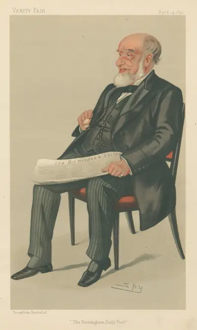 Newspapermen; ‘The Birmingham Daily Post’, Mr. John Jaffrey, April 19, 1890 av Leslie Matthew Ward
