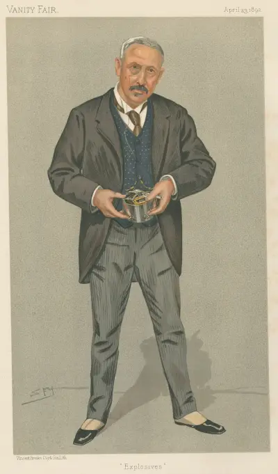 Policemen; ‘Explosives’, Colonel Vivian Dering Majendie, April 23, 1892 av Leslie Matthew Ward