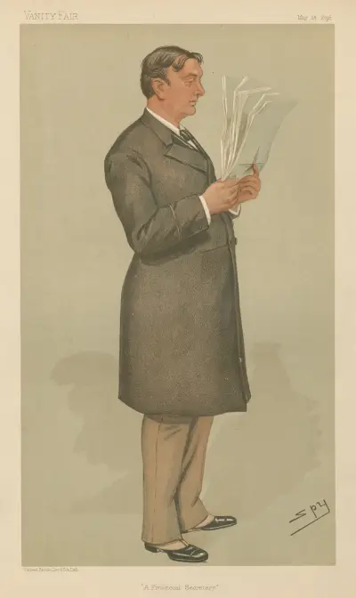 Politicians – ‘A Financial Secretary’. Rt. Hon. R.W. Hanbury. May 28, 1896 av Leslie Matthew Ward