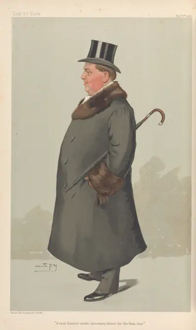 Politiker – 'En synnerligen diskret understatssekreterare, tecknad för första gången'. Earlen av Donoughmore. 9 februari 1905 av Leslie Matthew Ward