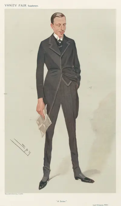 Politicians – ‘A Sticker’. Earl Winterton. 16 September 1908 av Leslie Matthew Ward
