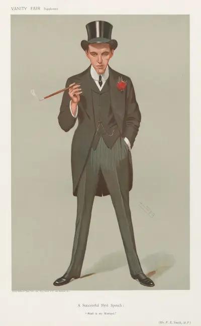 Politiker; „Eine erfolgreiche erste Rede; Moab ist mein Waschbecken“, Mr. F. E. Smith, 16. Januar 1907 von Leslie Matthew Ward