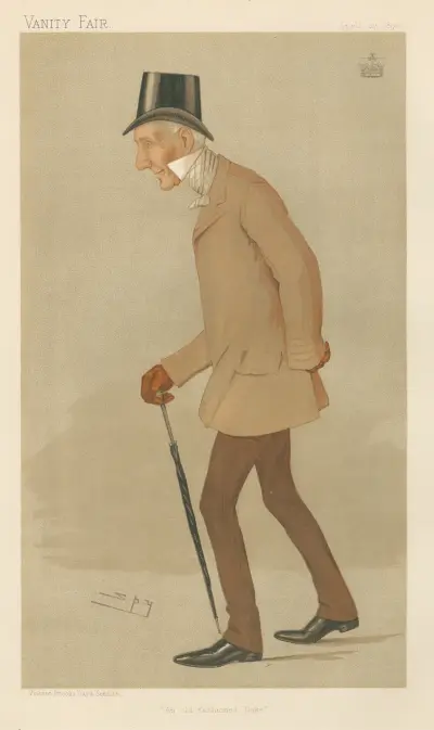Politiker – "En gammaldags hertig". Hertigen av Somerset. 27 april 1893 av Leslie Matthew Ward