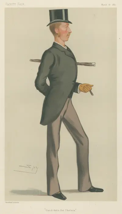 Politicians. ‘Candidate for Chelsea’. Lord Inverurie. 27 March 1880 av Leslie Matthew Ward