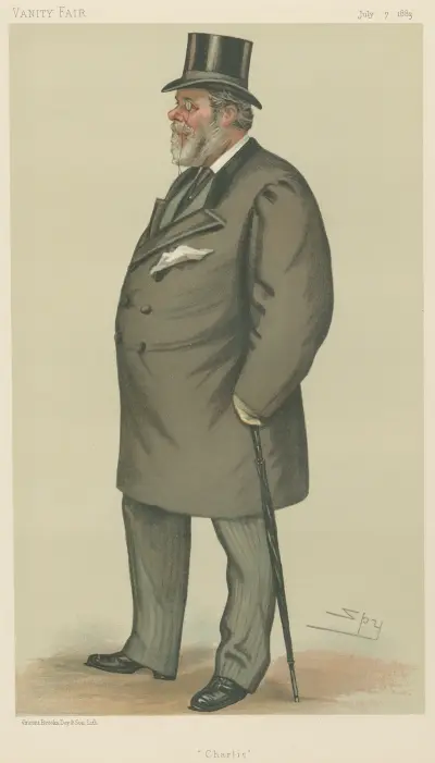 Politiker – ”Charlie”. The Hon. Charles Spencer Bateman Hanbury Kincaid-Lennox. 7 juli 1883 av Leslie Matthew Ward