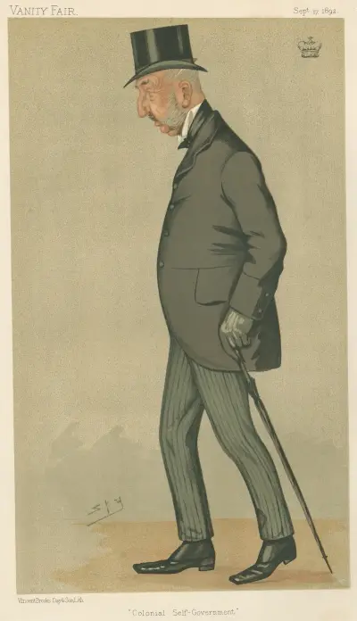 Politiker – 'Kolonialt självstyre'. Lord Norton. 27 september 1892 av Leslie Matthew Ward